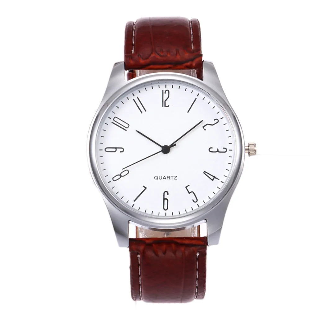 

Men's Quartz Watch Simple style Business men's Fashion Leather Quartz Wrist Watch שעון גברים horloge man