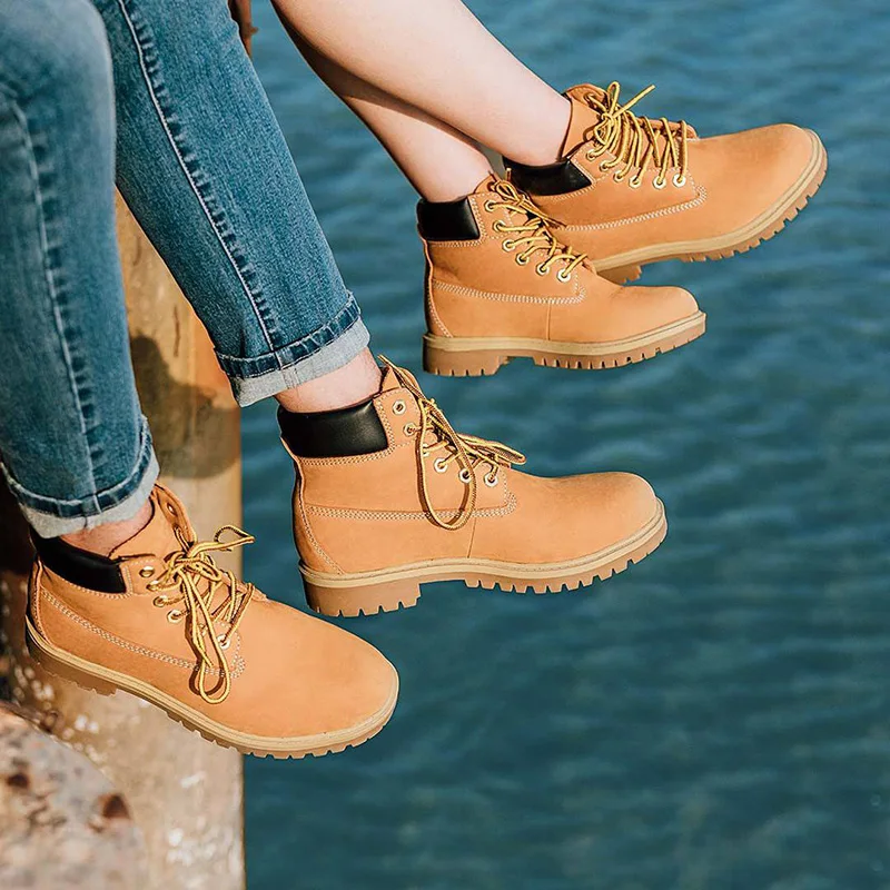 Xiaomi Cowhide Tooling Boots Men Women Martin Boots Warm Winter Wear Resistant Anti-slip Up Antibac