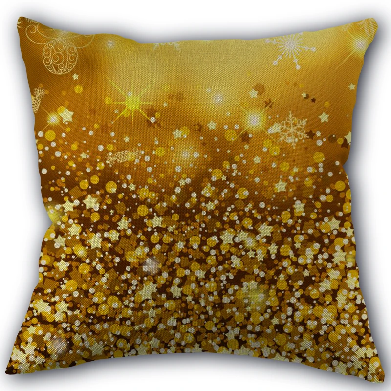 

Красивая Уникальная черная Золотая наволочка из хлопчатобумажной льняной ткани квадратная Наволочка на молнии 45x45 см Свадебная декоративная наволочка