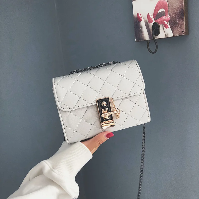 

2018 New Style Fashion Glorious Rhombus Square Sling Bag Fashion Korean-style CHIC Chain Bag Women's Crossbody Bag Bag
