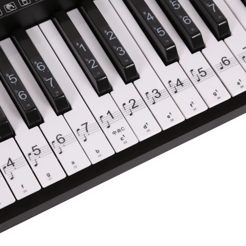 Прозрачная, в форме рояля, наклейки на клавиатуру, электронное фортепиано, наклейки на клавиатуру, 88 клавиш