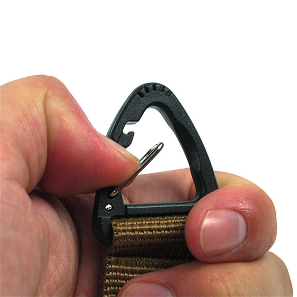 Climbing Carabiner Outdoor Tactical Webbing Buckle Nylon Carabiner Keychain Multi Functional Mountaineering Tactical Keychain MOLLE Belt Key Clasp