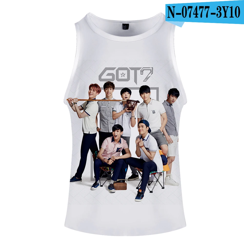 GOT7-3D, harajuku, Спортивная майка без рукавов для тренировок, майка, Мужская одежда для фитнеса или бодибилдинга, мужской спортивный жилет, мужские майки - Цвет: 3Y10-1