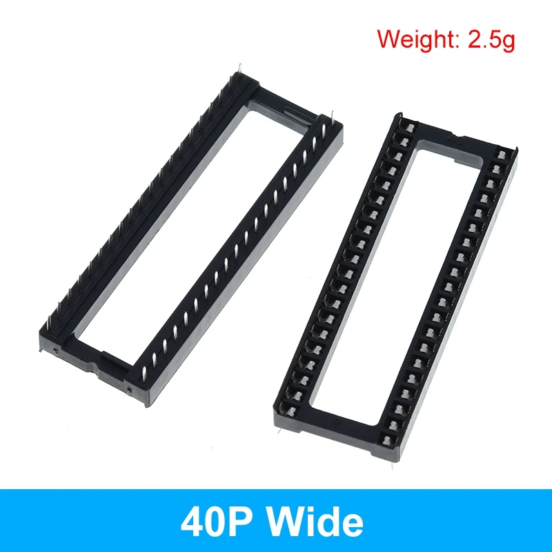 1pc IC seat 6P/8P/14P/16P/18P/20P/24P/28P DIP IC sockets Adaptor Solder Type 28 pin Narrow body DIP Sockets MCU seat 24PIN