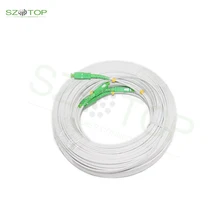 

SC APC Outdoor 10M-200M FTTH 4 Steel 2 Cores Fiber Optic Patch Cord G675A1 Single Mode Drop Cable White Color Jacket