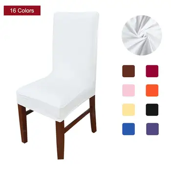 

Meijuner Chair Cover Fashion Solid Color Seat Polyester Chair Case Slipcovers Restaurant Hotel Party Banquet Decoration Event