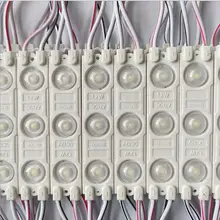 Светодиодный модуль впрыск супер светодиодный светильник Модуль DC12V 60 мм* 13 мм SMD 2835 3 светодиодный 1,2 Вт алюминиевый PCB с широкоугольным объективом IP65