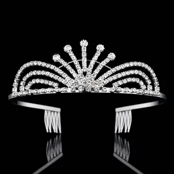 

Bridal crown wedding dress banquet accessories rhinestone crown head jewelry dance girl hair comb