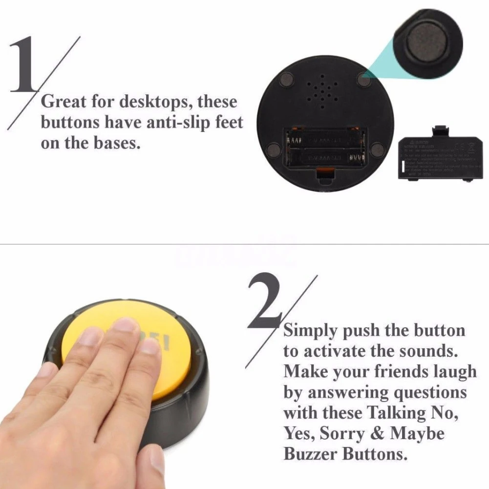 Respond to phone Bullshit Buttons Maybe No Sorry Yes Sound Button Toys Home Office Party Funny Gag Toy For Kids Adult Toy Gifts