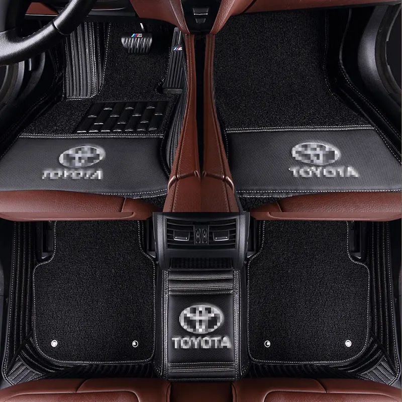Автомобильные коврики под заказ для Toyota с логотипом Land Cruiser 200 Prado150 120 Rav4 Corolla Avalon C-HR Camry Crown автомобильные стильные вкладыши