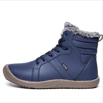 

JX693 Winter Fashion Men Boots Vintage Style Casual Men Shoes Lace-Up Warm Plush Waterproof Motorcycle Boots zapatos de mujer