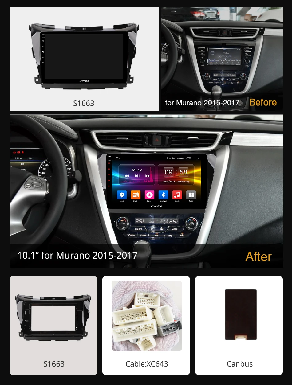 Ownice 8 ядер Android 9 0 навигация GPS DVD радио плеер k3 k5 k6 для Nissan Murano 2015 2016 2017 4G LET DAB + 360