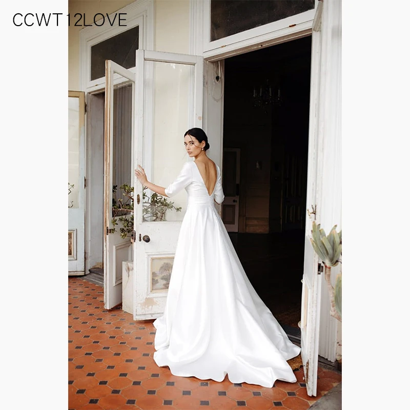 Women White Long Dress Elegant Big Swing V Neck Backless Floor Length Dress Ladies Satin Maxi Dress Summer