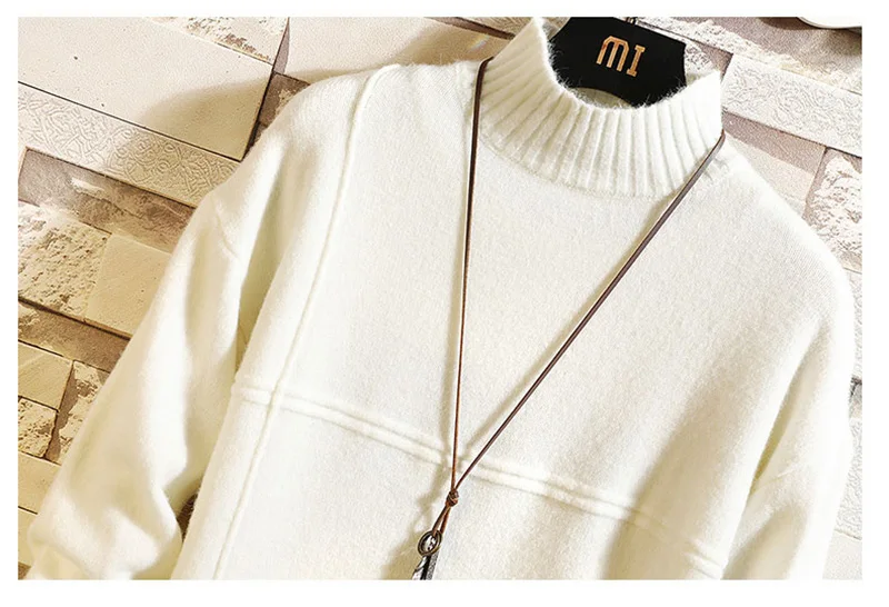 New Autumn Winter Turtleneck Sweater Men Pullovers Men Casual Long Sleeve Sweaters Korean Jumpers Sweater Man Keep Warm Pull Men