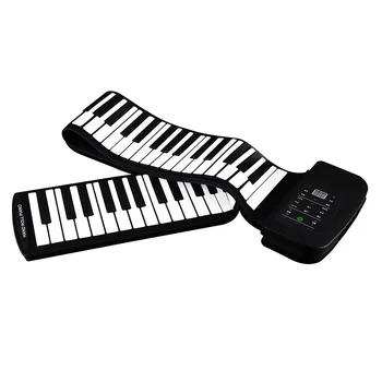 

Portable 88 Keys Silicone Flexible Roll Up Piano Foldable Keyboard Hand-rolling Piano with Battery Sustain Pedal