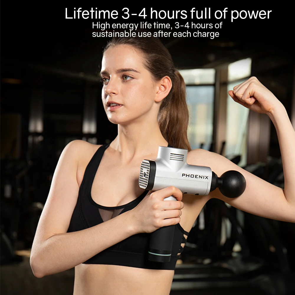 

Portable Electronic Therapy Muscle Massage Gun High Frequency Vibration Massage Theragun Body Relaxation Pain Relief Massager