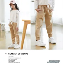 Детский комбинезон коллекция года, весенне-осенние новые стильные Хлопковые Штаны для мальчиков и девочек модные свободные детские штаны в Корейском стиле