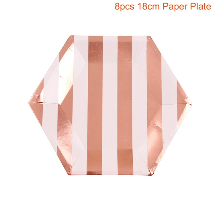 Paper Plates HUIRAN шар цвета розового золота Вечеринка «будущая Невеста» декор Weding Свадебная вечеринка Декор Свадебный душ девичник ночные принадлежности для вечеринки-девичника - Цвет: Paper Plates