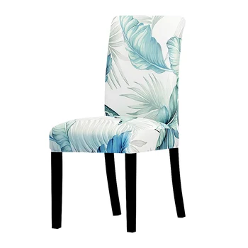 

Printed Stretch Chair Cover Big Elastic Seat Chair Covers Painting Slipcovers Restaurant Banquet Home Party Decoration 05
