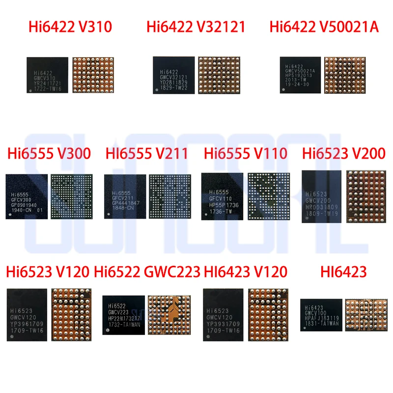 

30pcs Original New Hi6422 Hi6555 Hi6523 Hi6522 V310 HI6423 V210 GWC223 WiFi/BT Wi-Fi IC Chip Power management IC For Huawei