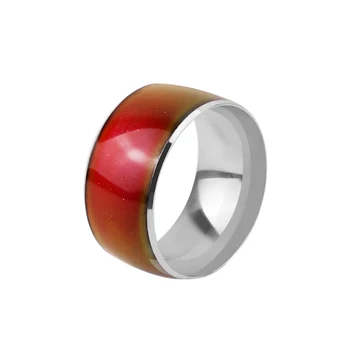 Different temperature sense discolor penis lock ball bondage cock ring male large size metal delay ejaculation Sex Toy man 3