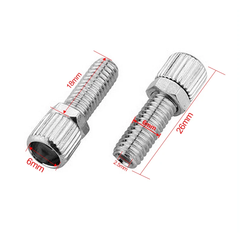 Bike Brake Adjuster Screw 10 PCS M6*18 M5*10 Adjusting Bolt Bicycle Brake Levers Regulator Screw Bolt Steel Screws Bike Brake Cable Adjustment Screws