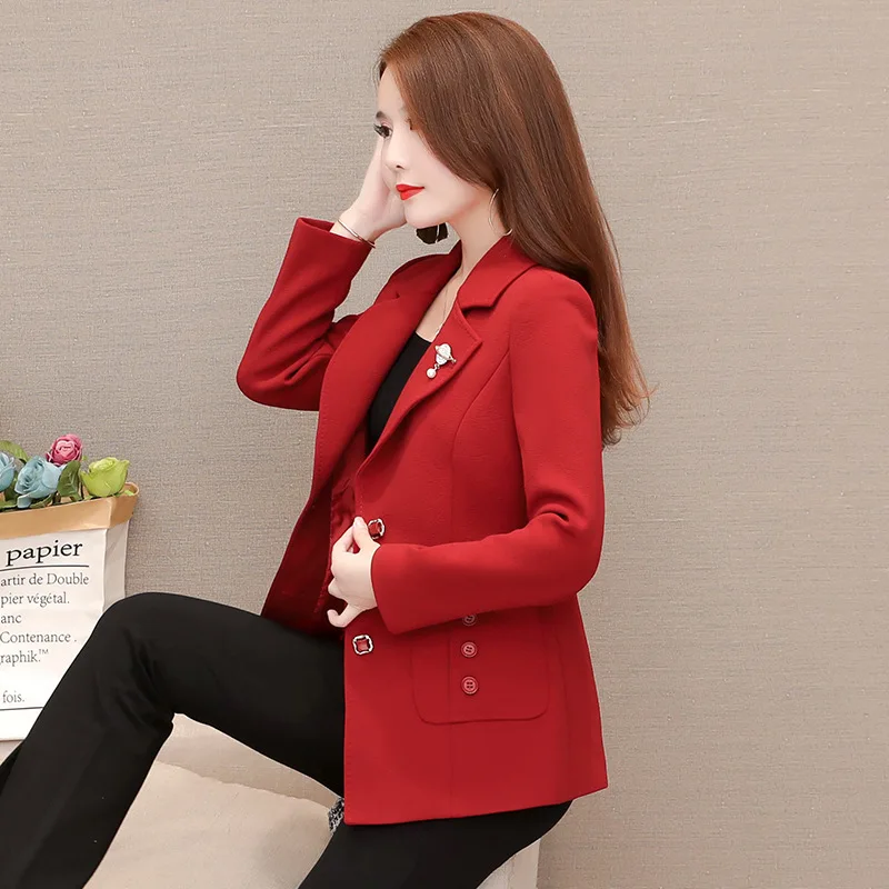 

2019 Autumn New Style Korean-style Slim Fit Slimming Versatile Fashion Elegant Short Small Suit Coat Women's