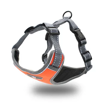 

Reflective Nylon Large Pet Dog Harness All Weather Service Dog Ves Padded Adjustable Safety Vehicular Lead for Dogs Pet