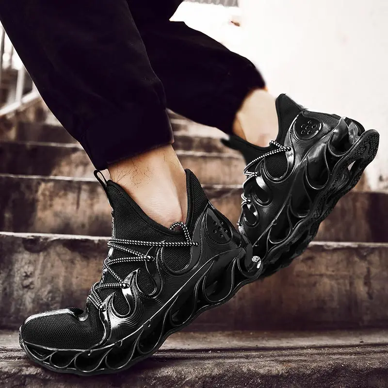 Мужская спортивная обувь с воздушной подушкой, мужские кроссовки для занятий спортом, мужские белые теннисные A-354 - Цвет: black
