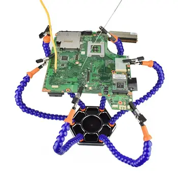 

6 Claws Welding Assistant Installation Fixed Workbench Power Distribution Board Circuit Board Welding Workbench(Black)