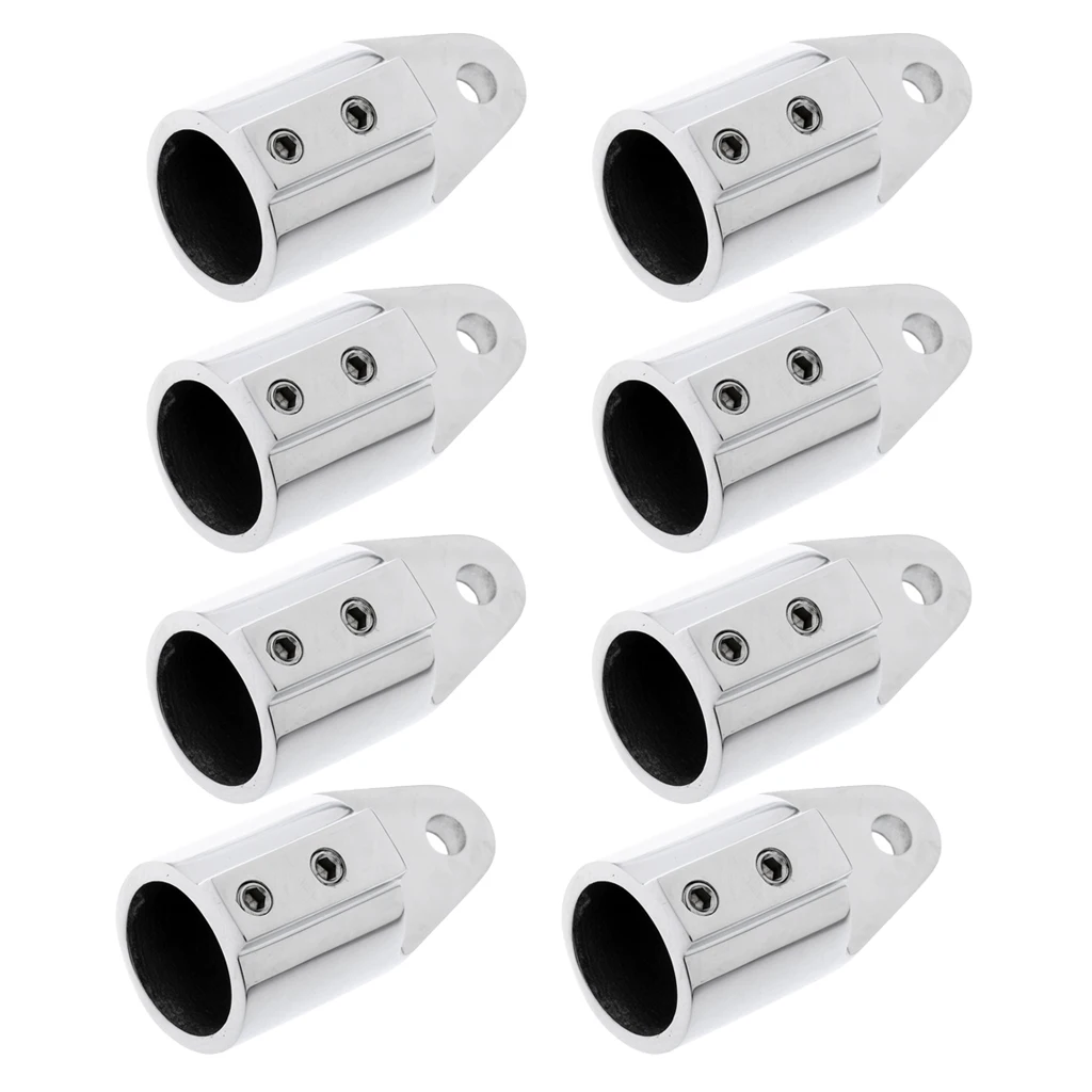 8pcs Eye End Cap Bimini Top Fitting/Hardware 1 inch Marine 316 Stainless Steel