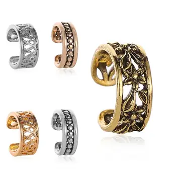 

1PC Hot Punk Half Circle Ear Cuff Warp Clip on Earrings for Women U-shaped ear bones Charm Jewelry Chic Gold Tone Earring Gifts