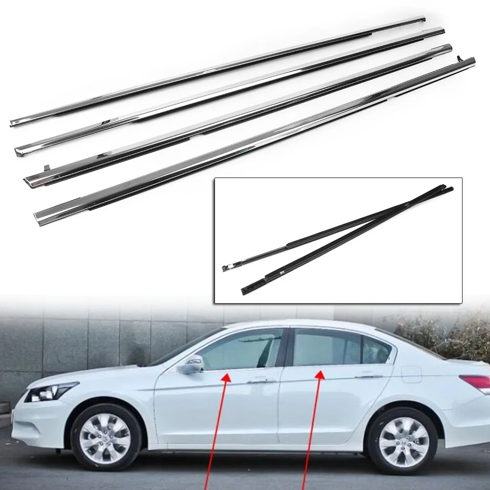 Хромированный наружный оконный формовочный уплотнительный ремень для Honda Accord 2003 2004 2005 2006 2007 72910-SDA-A02