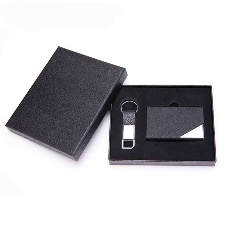 Bisi Goro держатель карты набор RFID чехол для карты Модный мужской держатель для ключей и Wo мужской Противоугонный чехол для ID карты с коробкой бизнес-подарок - Цвет: BSDTZ01 Set B 007