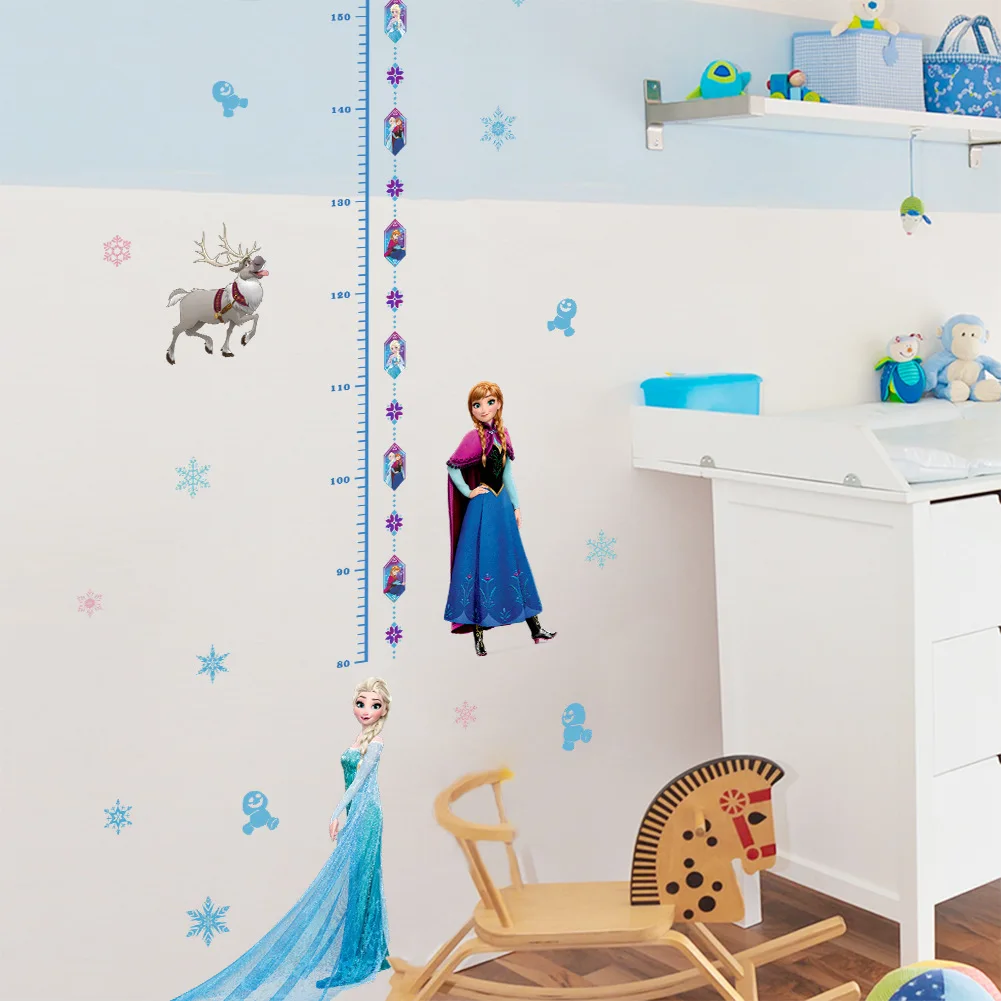 C007 Дисней Снежная принцесса мультфильм наклейки на стену детская комната замороженный фон декоративная живопись высота клейкая бумага