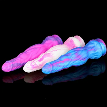 New Fantasy Realistic Dildo Animal  Large Anal Sex Toys Butt Massage For Men Women Big Anal Beads Liquid Silicone Penis Sex Shop 3