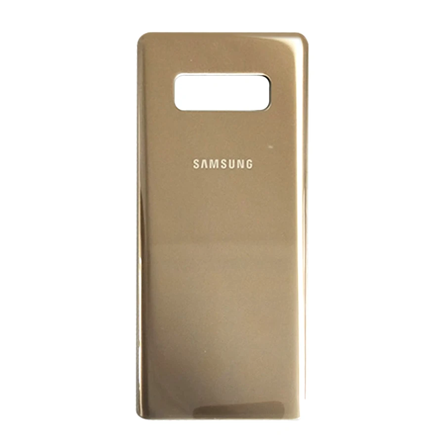 new Note8 Rear Housing Case For Samsung Galaxy Note 8 N950 N950F Battery Back Cover Door Rear Cover With Sticker Adhesive - Цвет: Gold