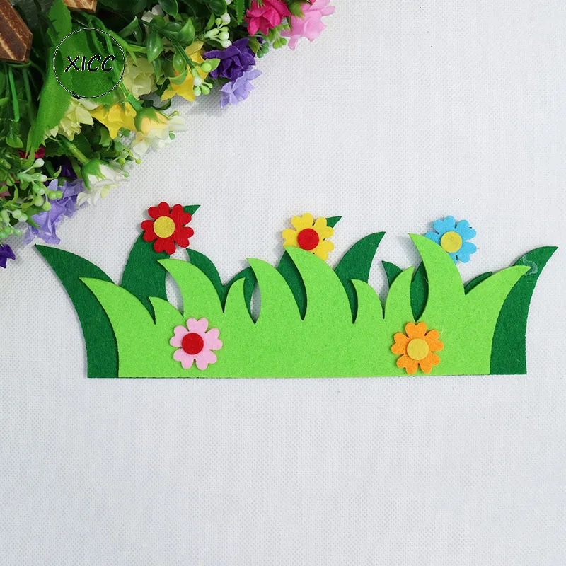 T-N Thicken Nonwoven Felt Package Handmade Nonwoven Flower Fence Grass Kindergarten Blackboard Wall Decoration Stereo Guardrail