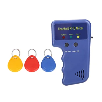 

125KHz EM4100 RFID Copier Writer Duplicator Programmer Reader + T5577 EM4305 Rewritable ID Keyfobs Tags Cloner Card 5200 Handhel