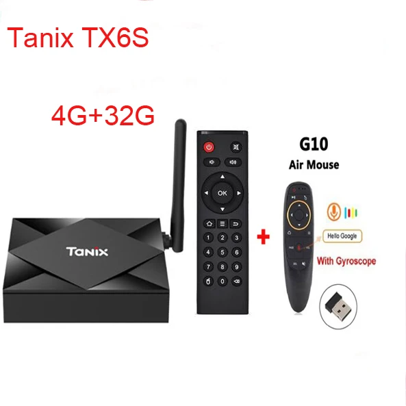 Предпродажа Tanix TX6S Android 10,0 ТВ приставка Allwinner H616 4G ram 32GB 64GB rom 2,4G/5 GHz Wifi Bluetooth H.265 Youtube телеприставка - Цвет: 4G 32G G10