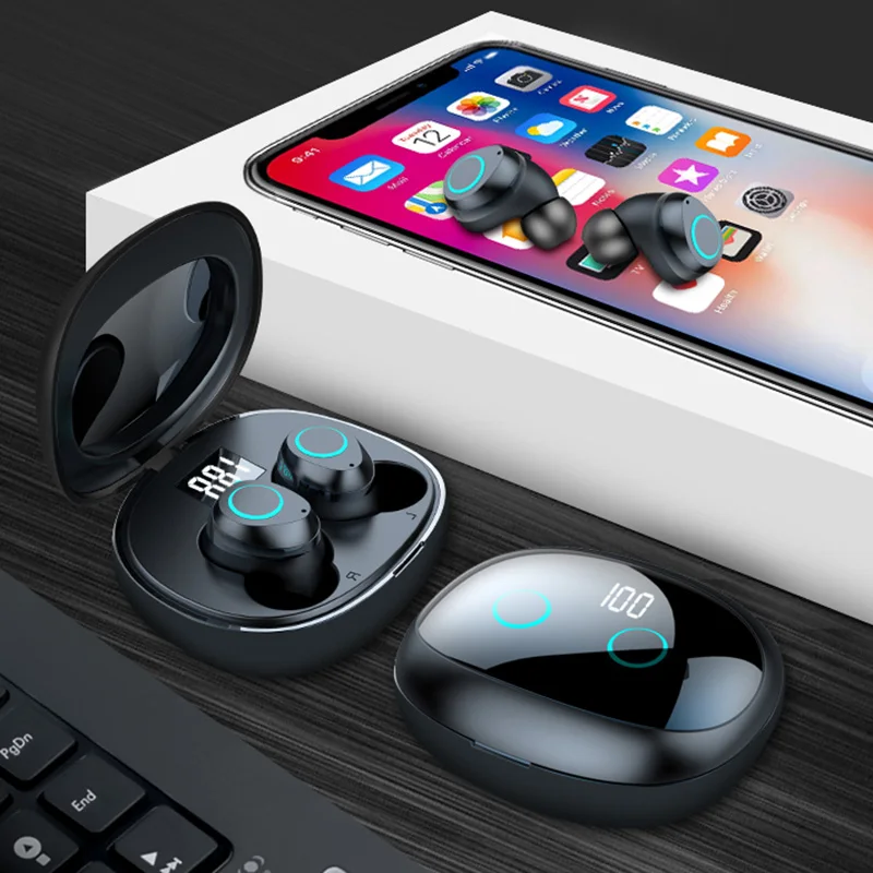 Bluetooth наушники TWS i07 светодиодный дисплей, наушники, 3D стерео гарнитура 5,0, стерео наушники-вкладыши, водонепроницаемые наушники с микрофоном для мобильного телефона