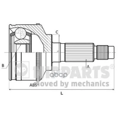Шрус Hyundai Matrix 1.5 01- Abs Нар.Компл. Nipparts N2820524 Nipparts арт. N2820524