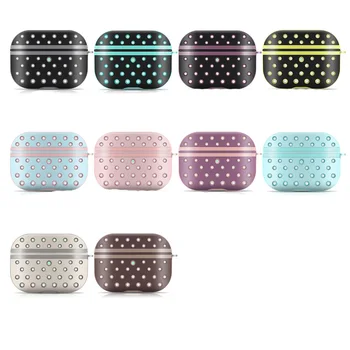 

mix color Dot PC+silicone Earphone Cases For AirPods 1 2 3 Charging Box Cover For Airpods pro With Hooks.