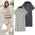 

2019 summer new large size women's dress striped hooded knit dress street dress