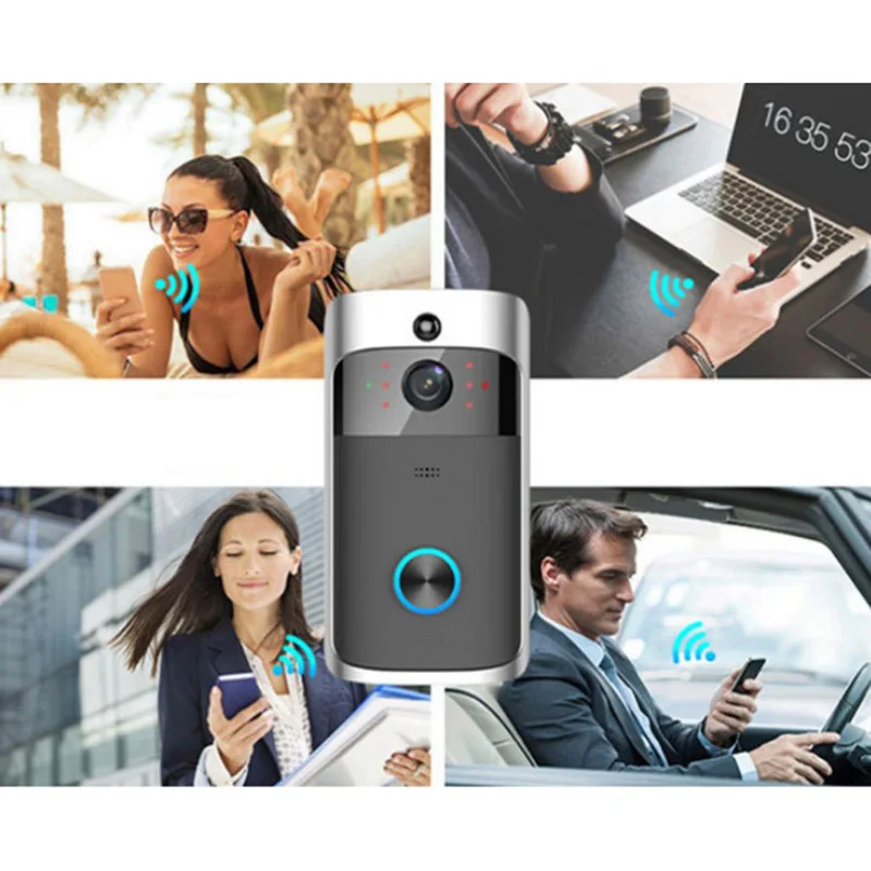 

Smart Wifi Video Doorbell Wireless Motion Detection Security Door Bell for Smart Home OUJ99