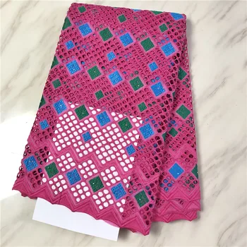 

New arrival Blue african BAZIN riche fabric with Embroidery lace african Guinea Brocade cotton fabric 16L071344