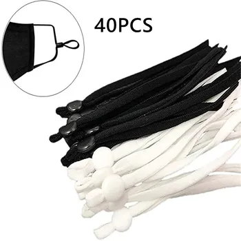 

40pcs Elastic Band Mask Sewing Elastic Band Cord High Elasticity High Elasticity Knitted Elastic Band Featur DIY Making Supplies
