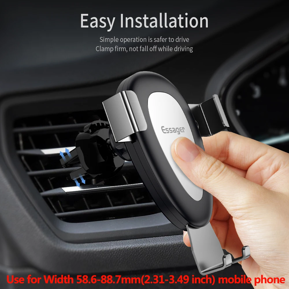  Essager Schwerkraft Auto Telefon Halter Für iPhone 11 Pro Xs Max X Samsung Air Vent Halterung Handy