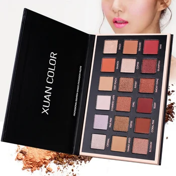 

New Arrival Waterproof Powder Eye Shadow Makeup Cosmetic Kit 18 Colors Glitter Eyeshadow Matte Shimmer Palette Long Lasting