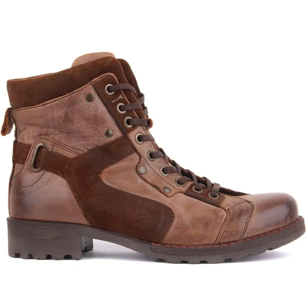 

Sail Lakers-Tan Leather Lace-Up Women Boots